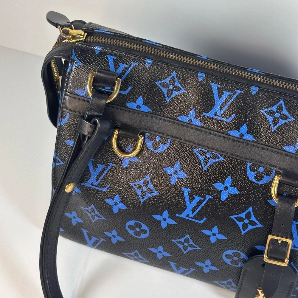 Louis Vuitton Colored Monogram Speedy Amazon PM Blue Black - Picture 6 of 15